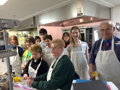 NHSs volunteers bake for the Soup Kitchen
